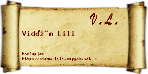 Vidám Lili névjegykártya