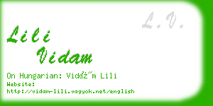 lili vidam business card